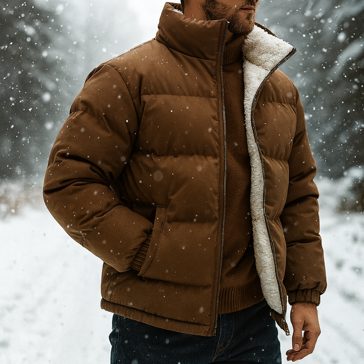 Men's Thermal Puffer Jacket - Insulated Winter Coat
