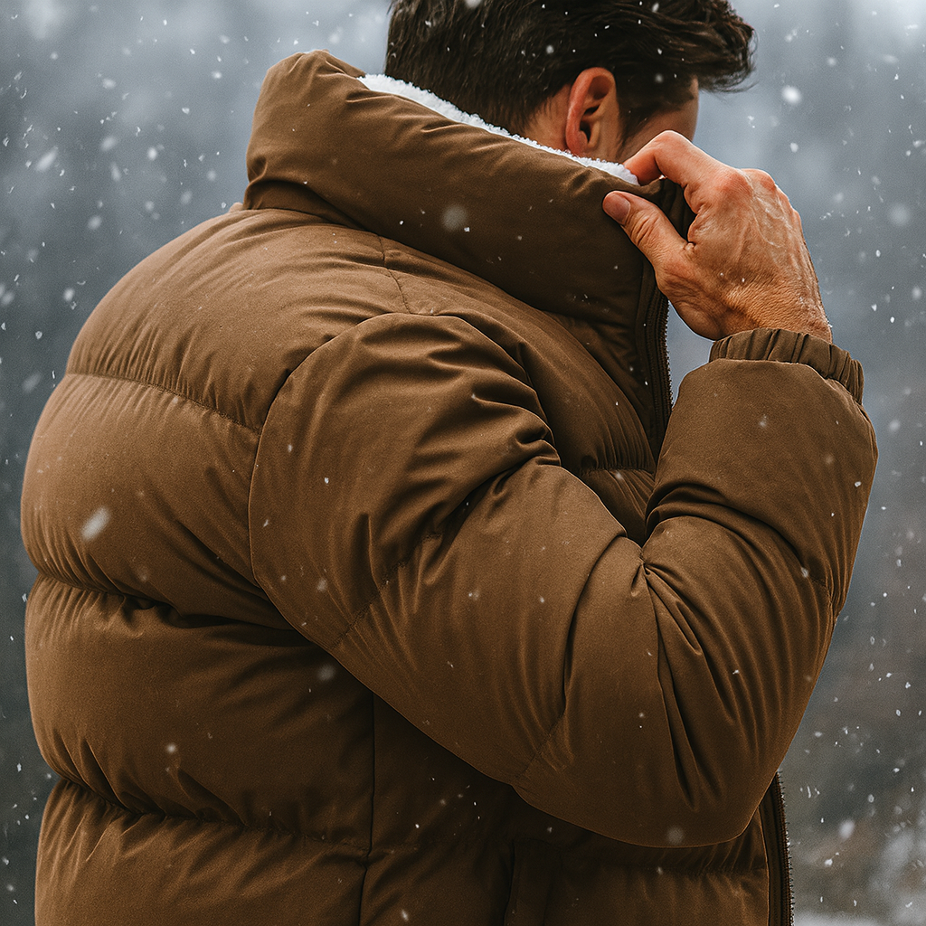 Men's Thermal Puffer Jacket - Insulated Winter Coat
