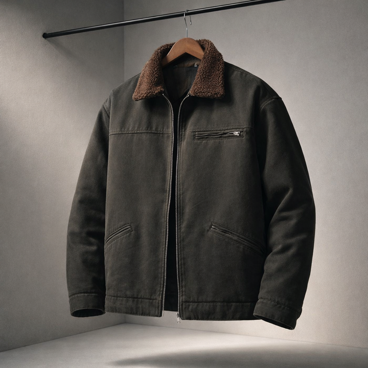 Men's Sherpa-Lined Denim Jacket – Warm Casual Trucker