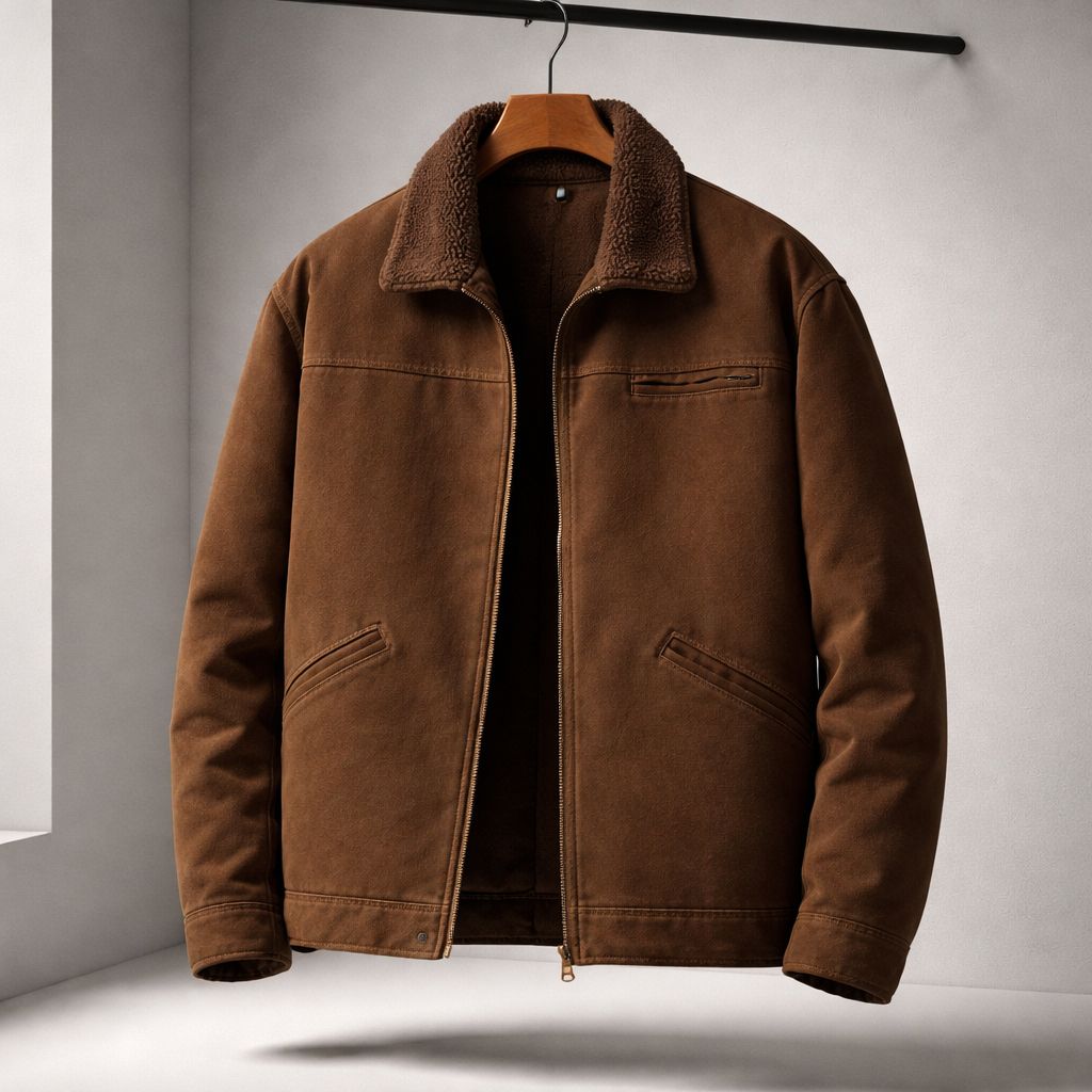 Men's Sherpa-Lined Denim Jacket – Warm Casual Trucker