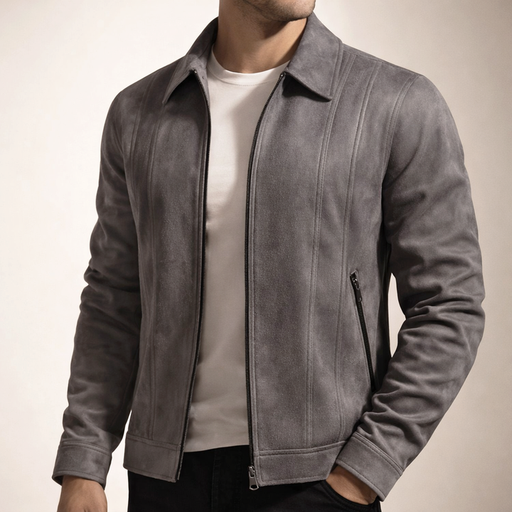Men's Marseille Suede Jacket – Vintage-Finish Casual Layering