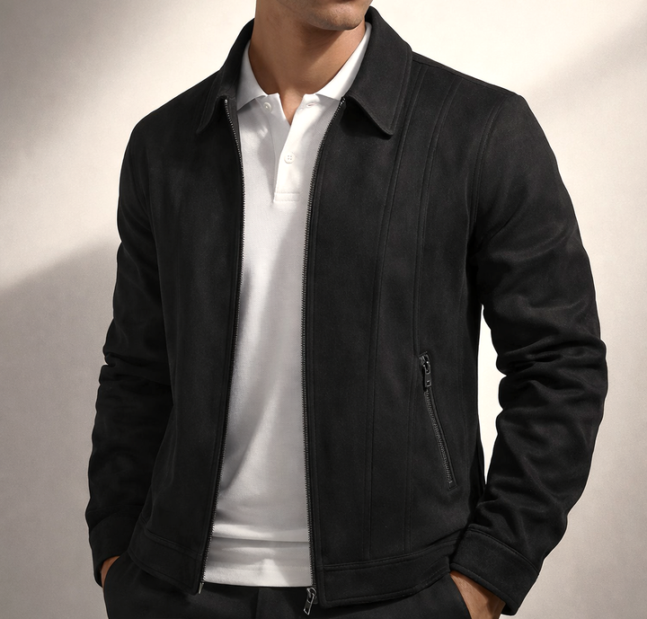 Men's Marseille Suede Jacket – Vintage-Finish Casual Layering