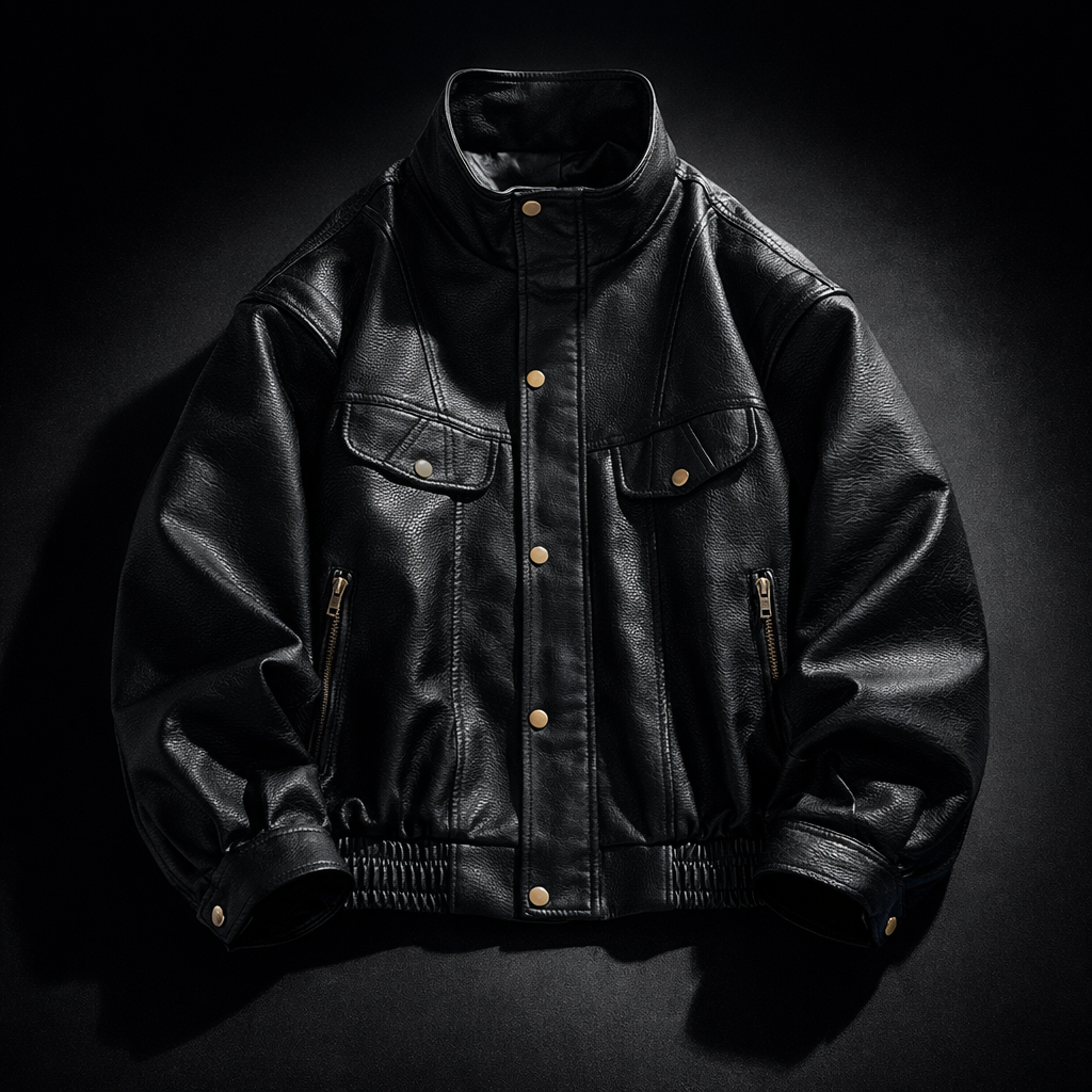Men's Textured Leather Heritage Jacket – Vintage Layering Jacket