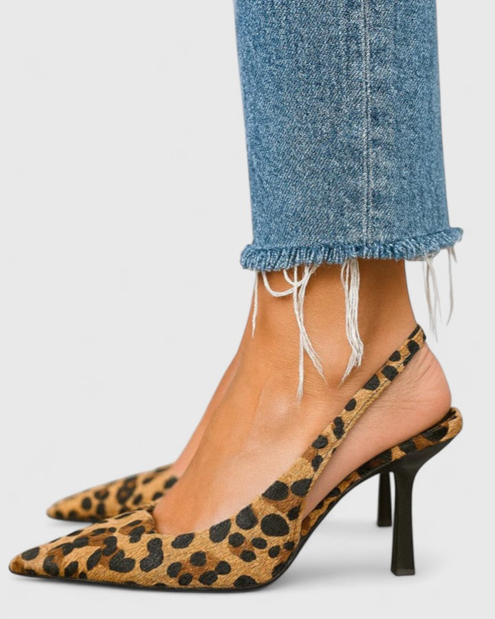 Women's Pointed Toe Slingback Stiletto Heels - Party Ready