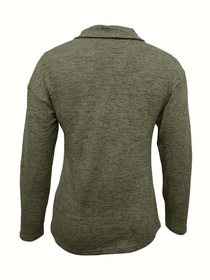 Women's Zip Collar Blouse - Effortless Everyday Style