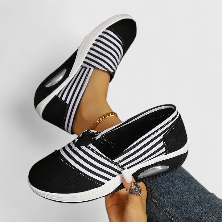 Women's Colette Striped Slip-On Sneakers - Everyday Comfort