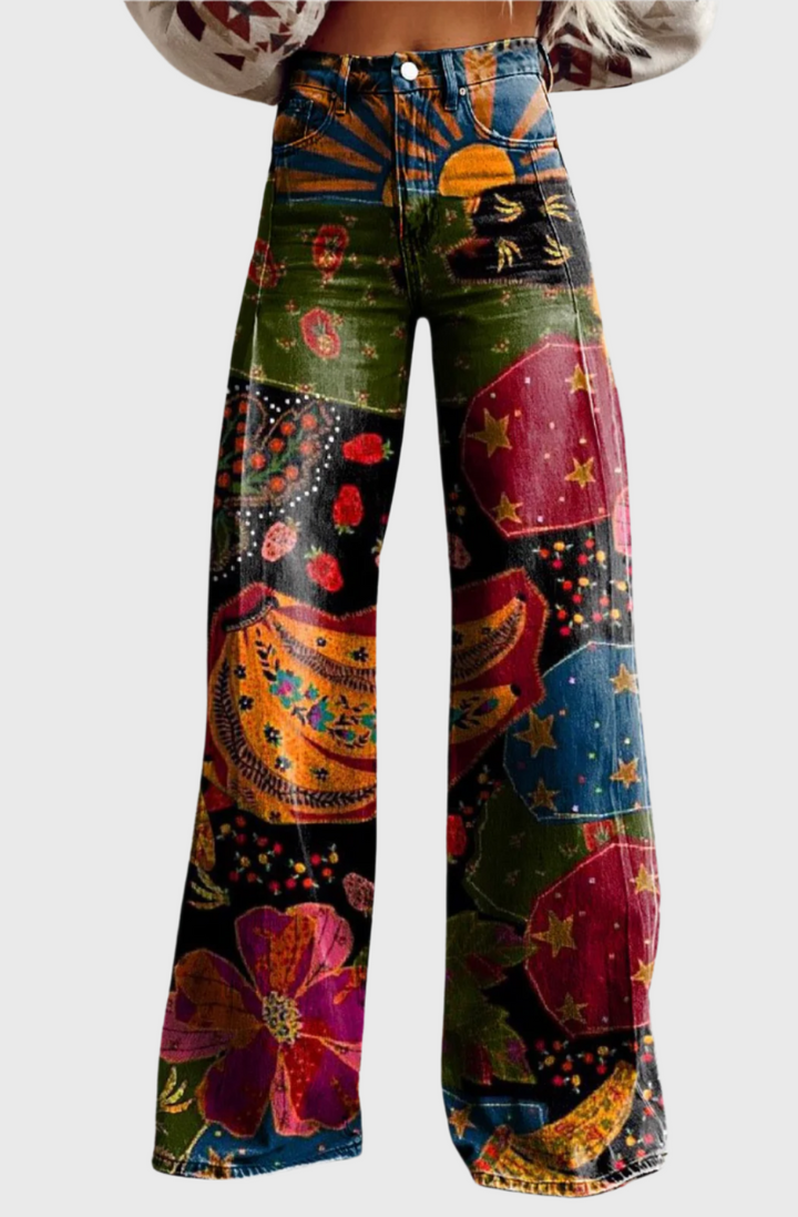 Women's Wide-Leg Boho Pants for Effortless Elegance