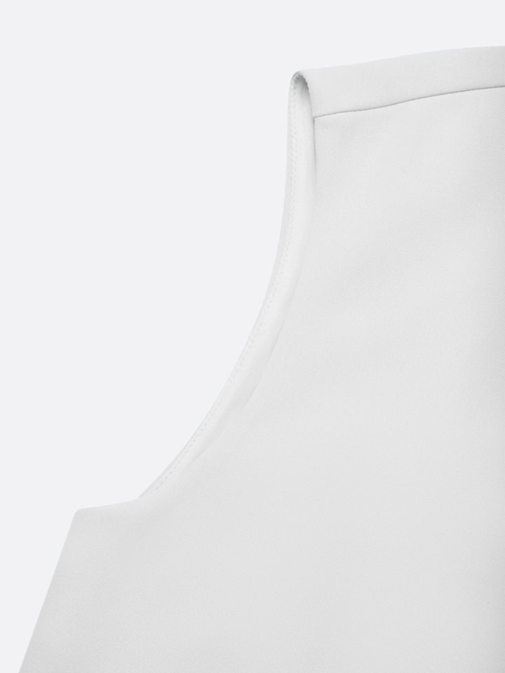 Women's Stretch Midi Dress with Side Drape - Effortless Elegance
