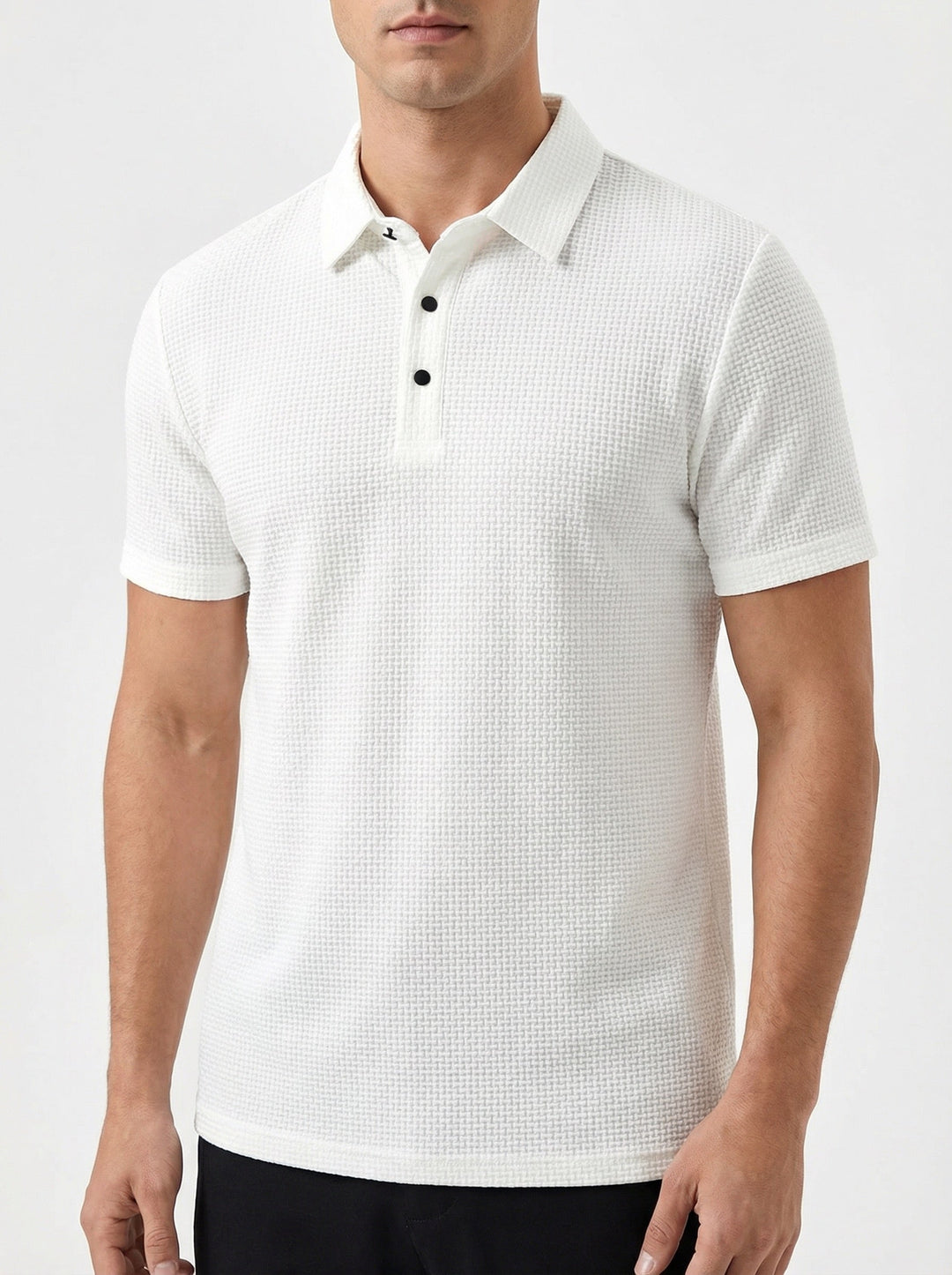 Men's Siena Textured Weave Polo Shirt