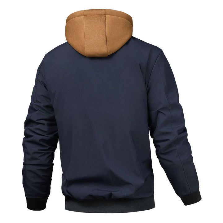 Men's Quilted Cotton Bomber Hooded Jacket – Insulated Layering