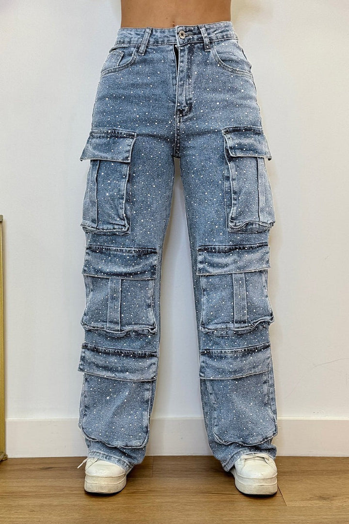 Women's High-Waisted Wide-Leg Jeans - Effortless Streetwear Style