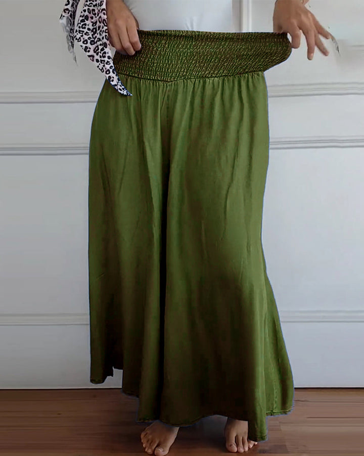 Women's Polyester Wide-Leg Trousers - Comfy & Breezy
