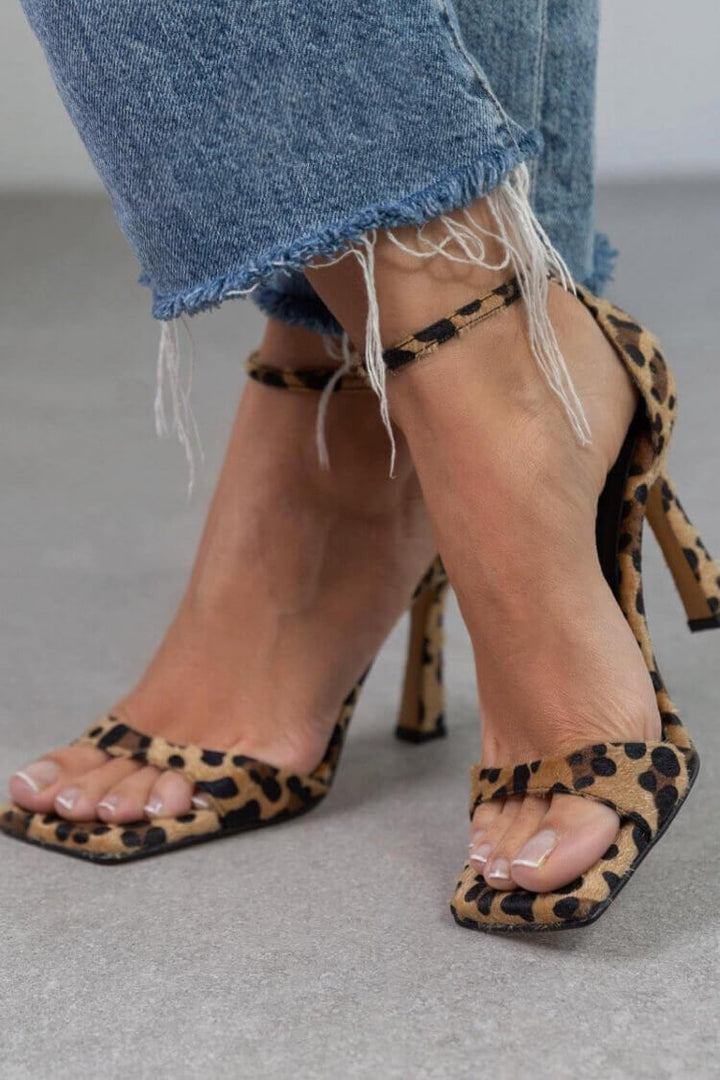 Women's Leopard Print Heels - Chic & Comfortable Stiletto