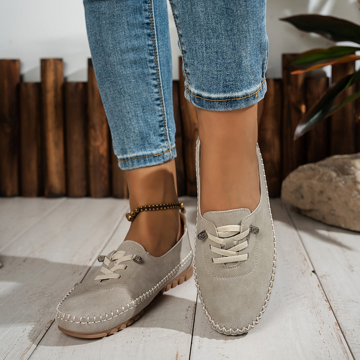 Women's Soft Suede Moccasin Flats - Full Support for Sensitive Feet
