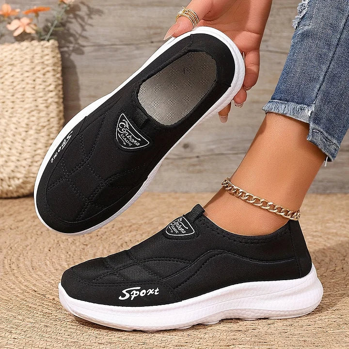 Women's Breathable Slip-On Walking Sneakers - All-Day Comfort