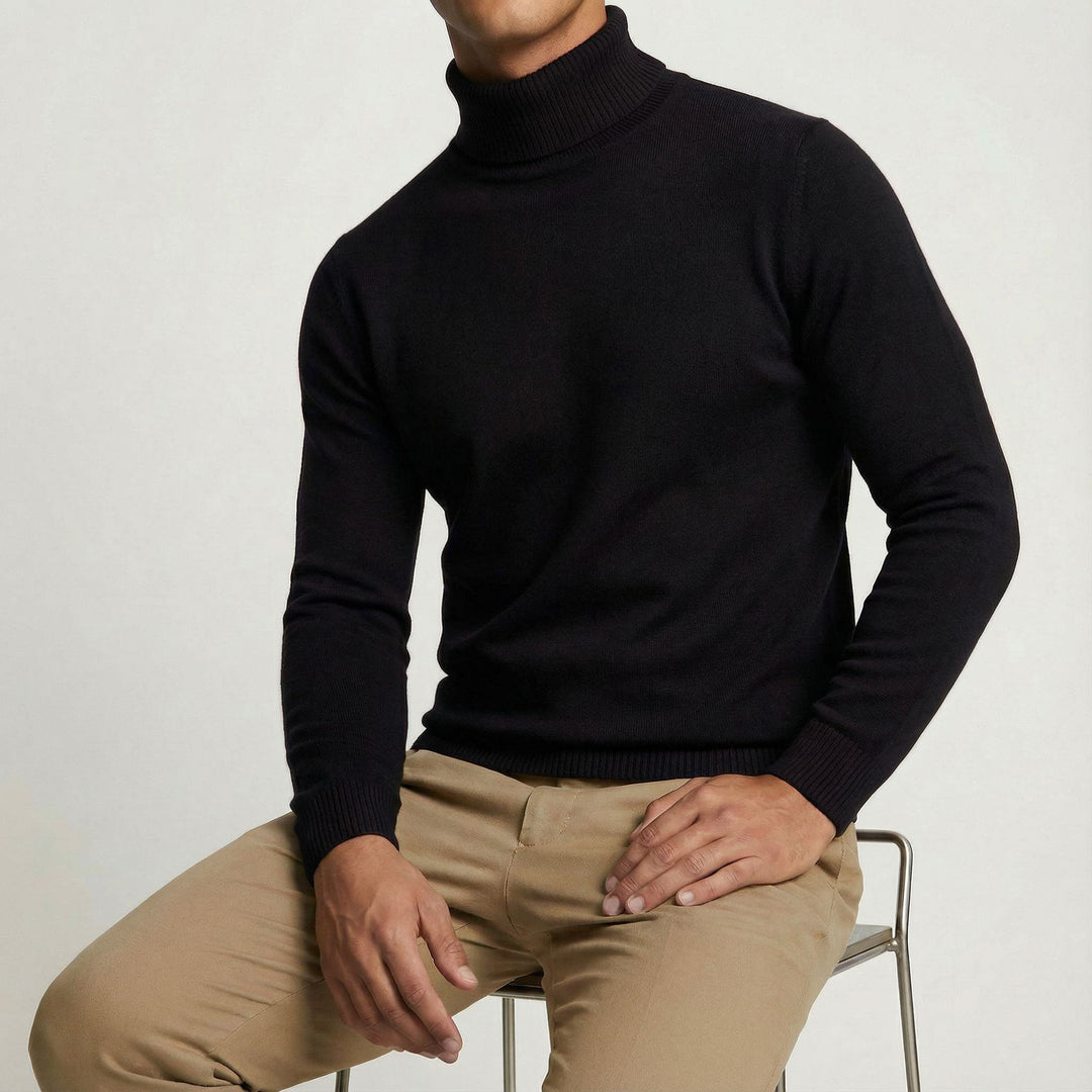 Men's Merino Wool Turtleneck Jumper – Warm Winter Knit