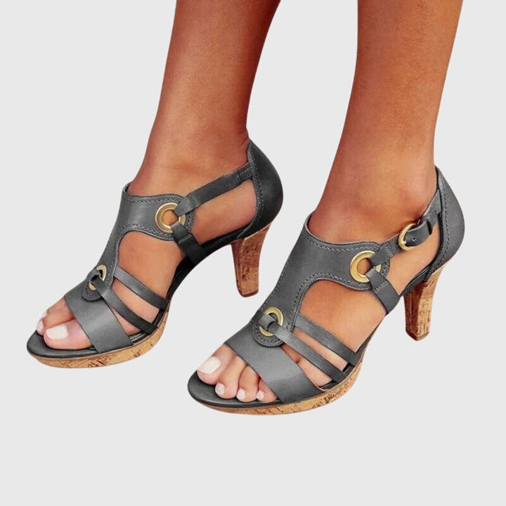 Women's Comfortable Leather Heels - Elegant & Supportive