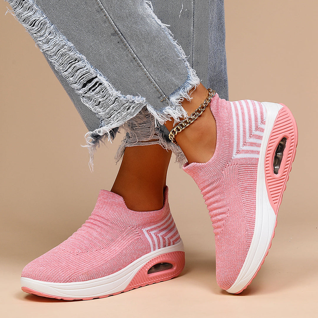 Women's Knit Air Cushion Sneakers - Orthopedic Comfort