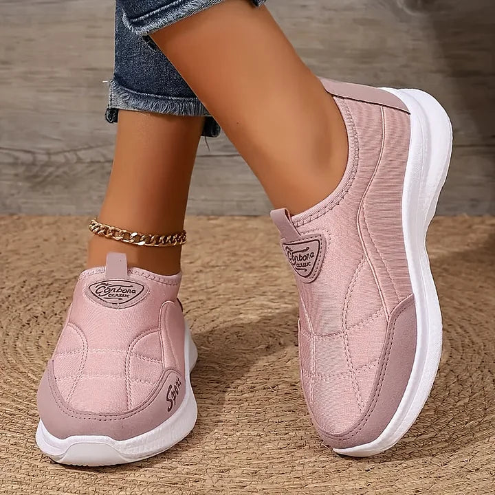 Women's Breathable Slip-On Walking Sneakers - All-Day Comfort