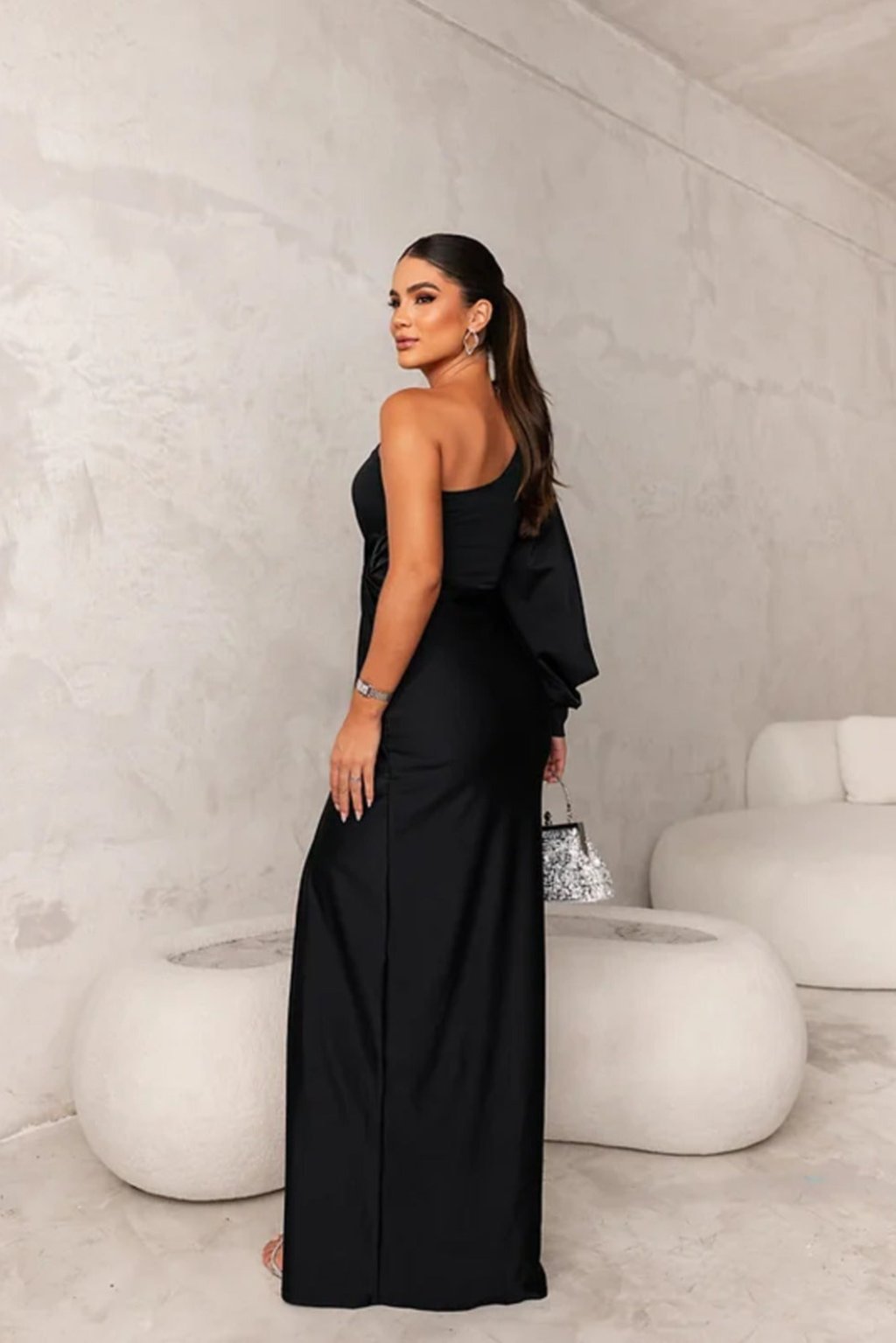 Women's One-Shoulder Maxi Dress – Effortless Elegance for Events