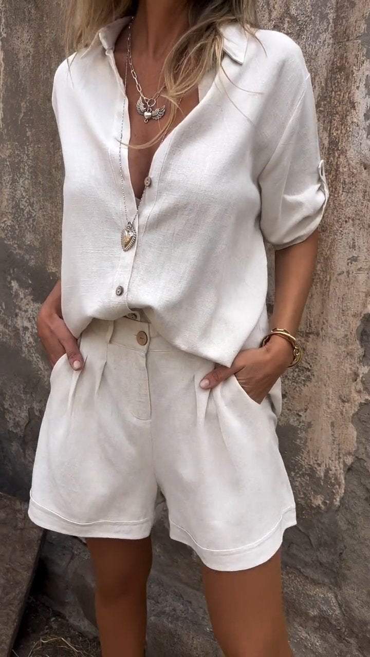 Women's Cotton-Linen Two-Piece Set - Breezy & Timeless