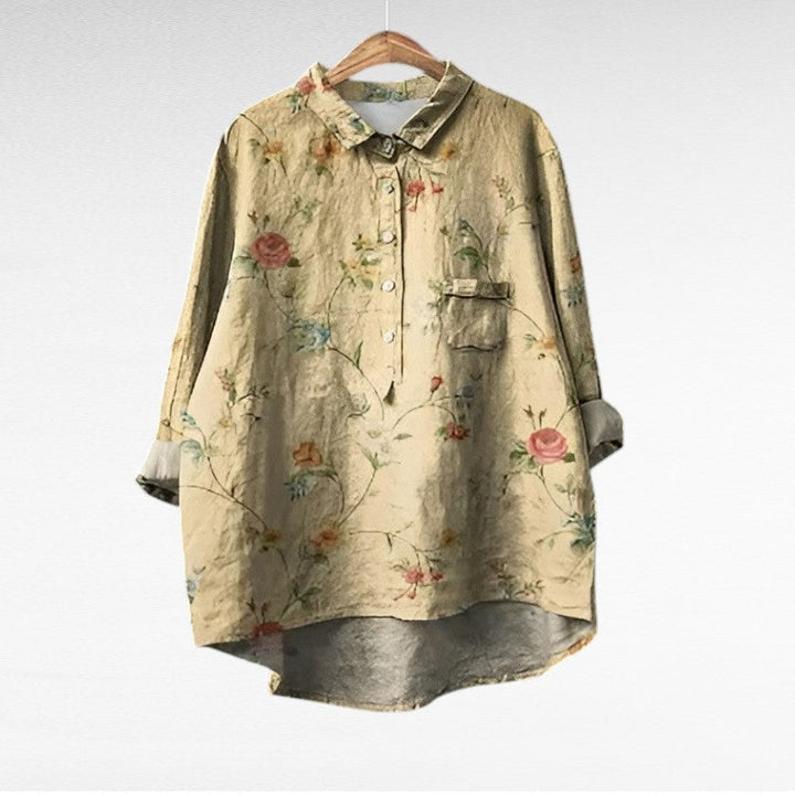 Women's Noemi Printed Long Sleeve Blouse - Elegant Summer