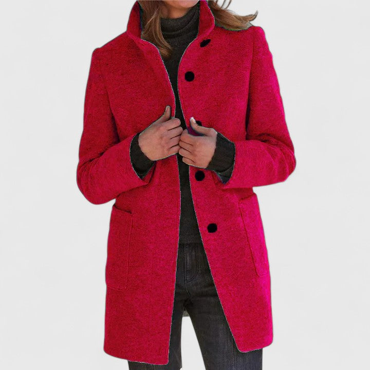 Women's Classic Tailored Coat - Effortless Sophistication
