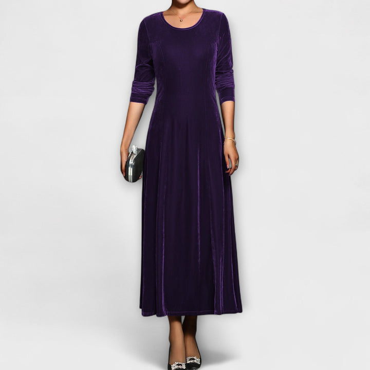 Women's Velvet Dress - Timeless Elegance for Evening Events