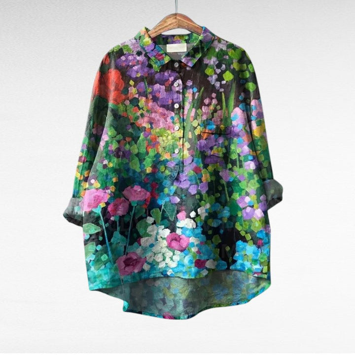 Women's Printed Summer Blouse - Lightweight & Effortless Style