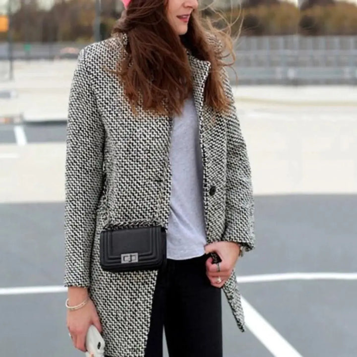 Women's Riley Vintage Blazer Coat - Elegant Winter Style
