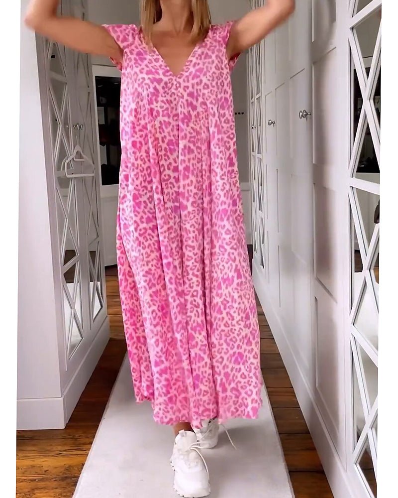 Women's Printed Relaxed Maxi Dress - Breezy Everyday Style