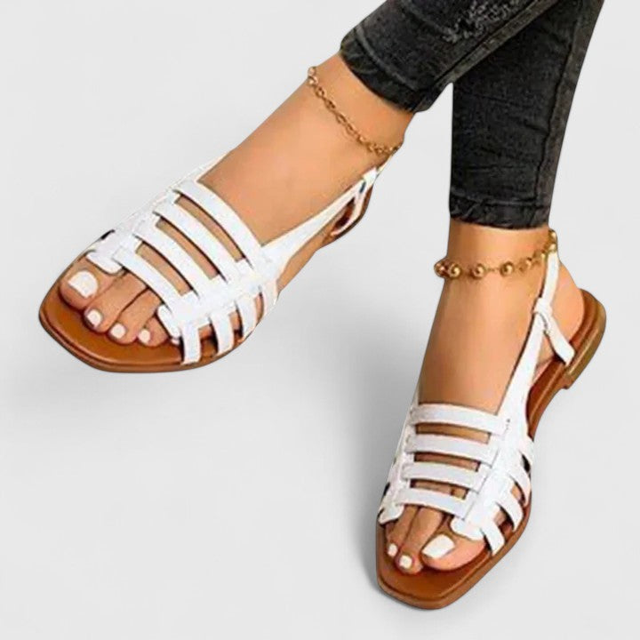 Women's Strappy Flat Sandals - Easy Style for Sunny Days