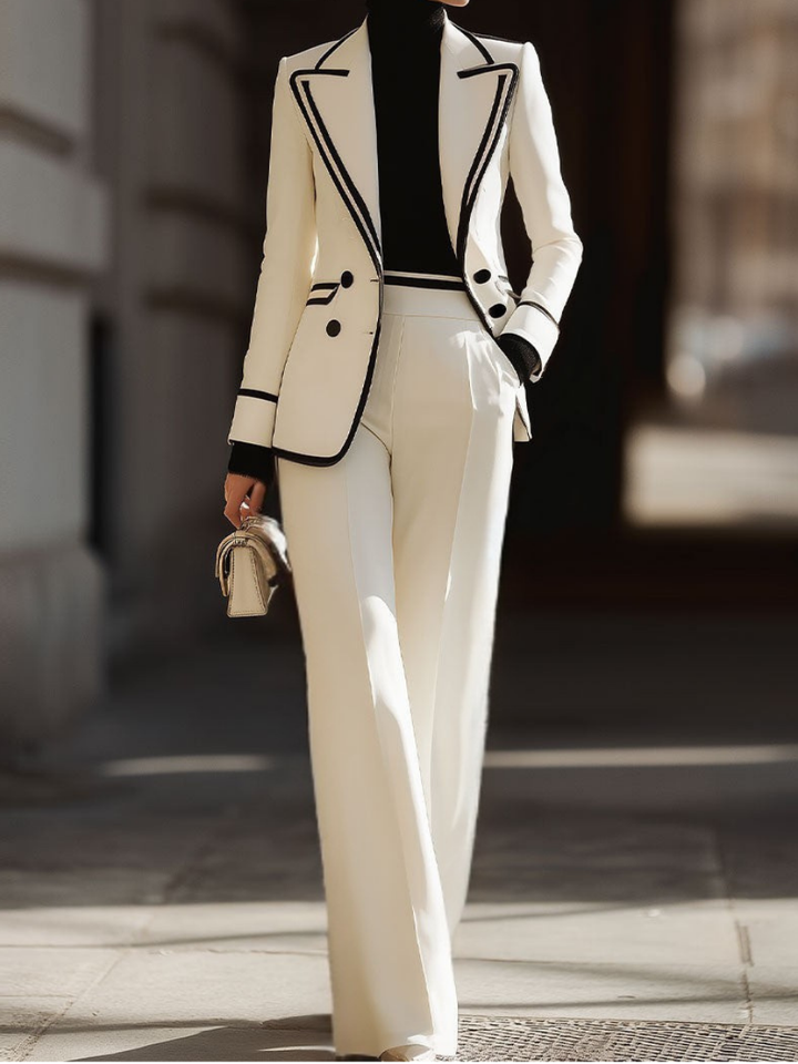 Women's Zoey Double-Breasted Suit Set - Effortless for Work & Casual