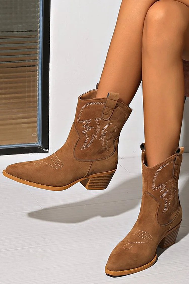 Women's Pointed Western Ankle Boot - Everyday Urban Edge