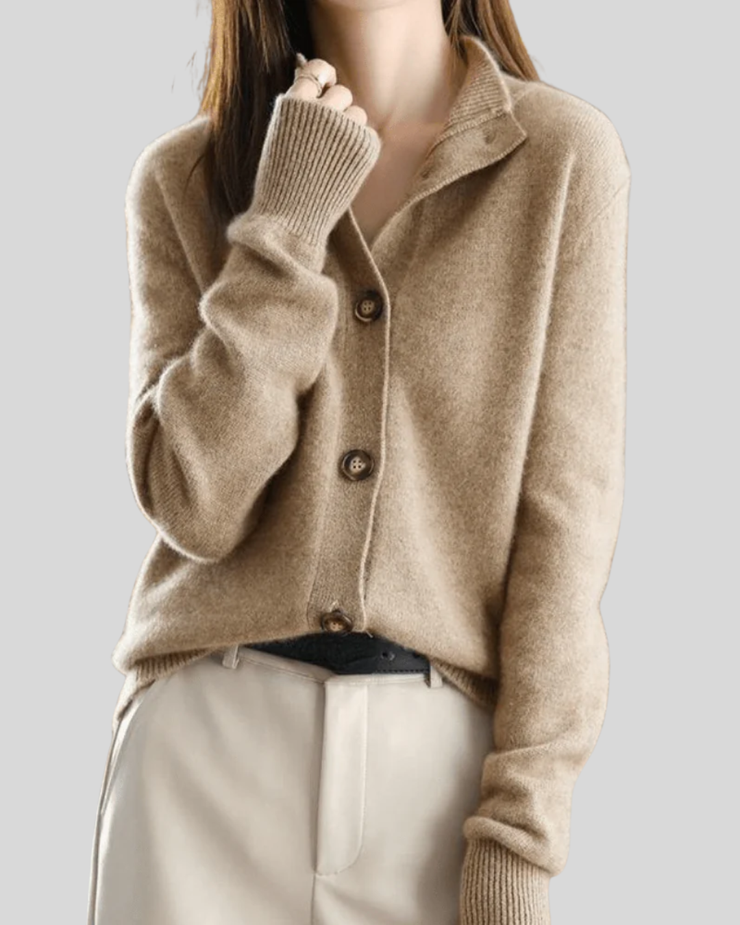 Women's Classic Button-Up Knit Cardigan - Effortless Layering