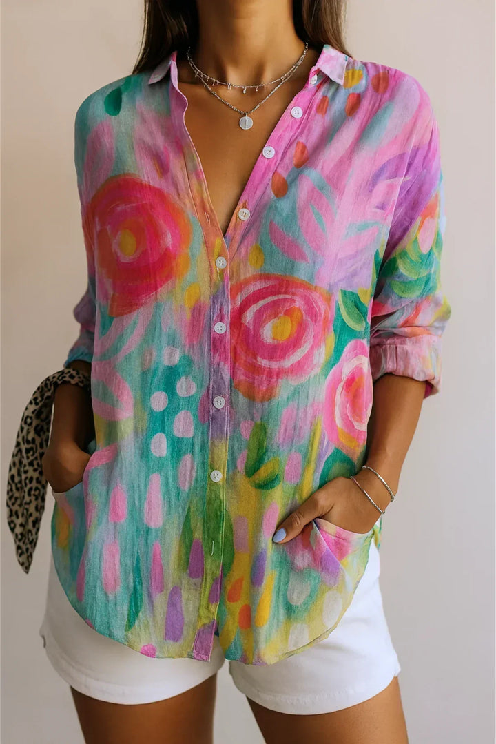 Women's Printed Blouse - Vibrant & Fade-Resistant for Everyday Style