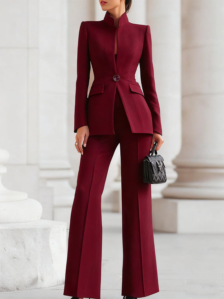 Women's Tailored Blazer & Trouser Suit Set - Timeless Elegance