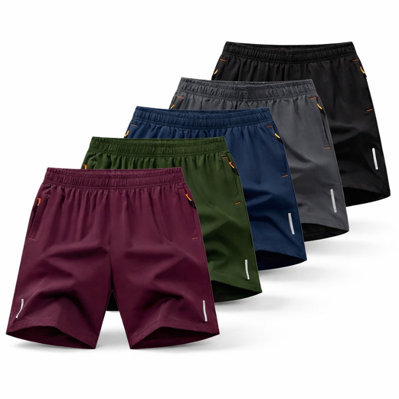Men's Quick-Dry Training Shorts – Zip-Pocket Gym & Running Shorts