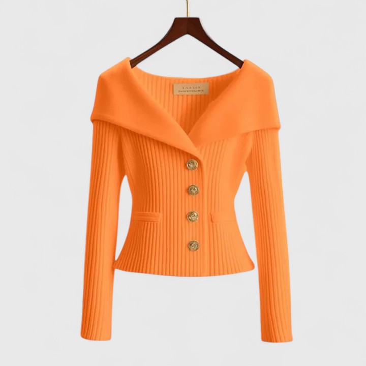 Women's Off-Shoulder Knit Top - Elegant & Versatile