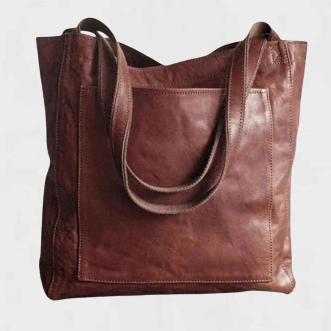 Women's Stylish Leather Bag - Spacious Compartments for Organization