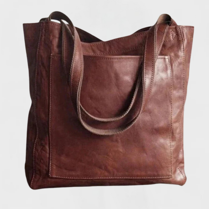 Women's Stylish Leather Bag - Spacious Compartments for Organization