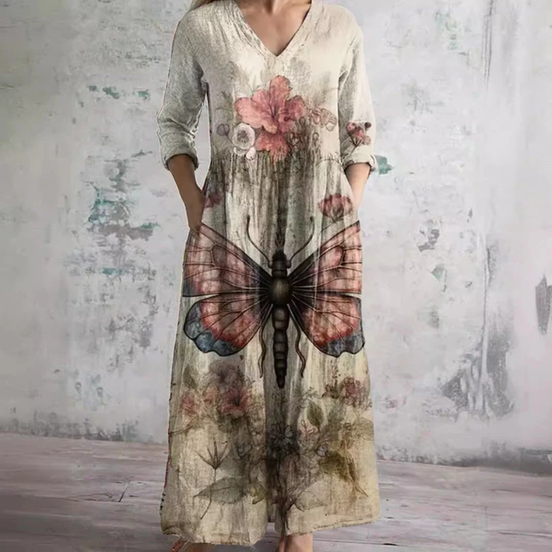 Women's Flowing Floral Summer Dress - Elegant & Breezy