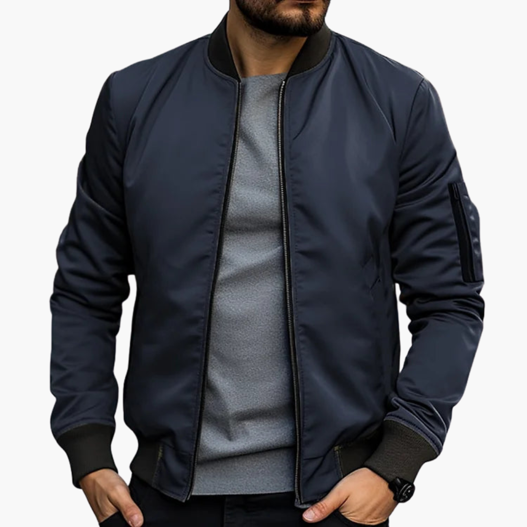 Men's Tailored Bomber Jacket - Versatile All-Season Layering