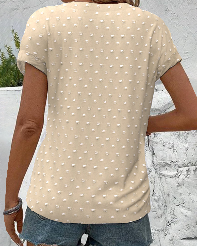 Women's Button-Down V-Neck Shirt - Versatile Essential
