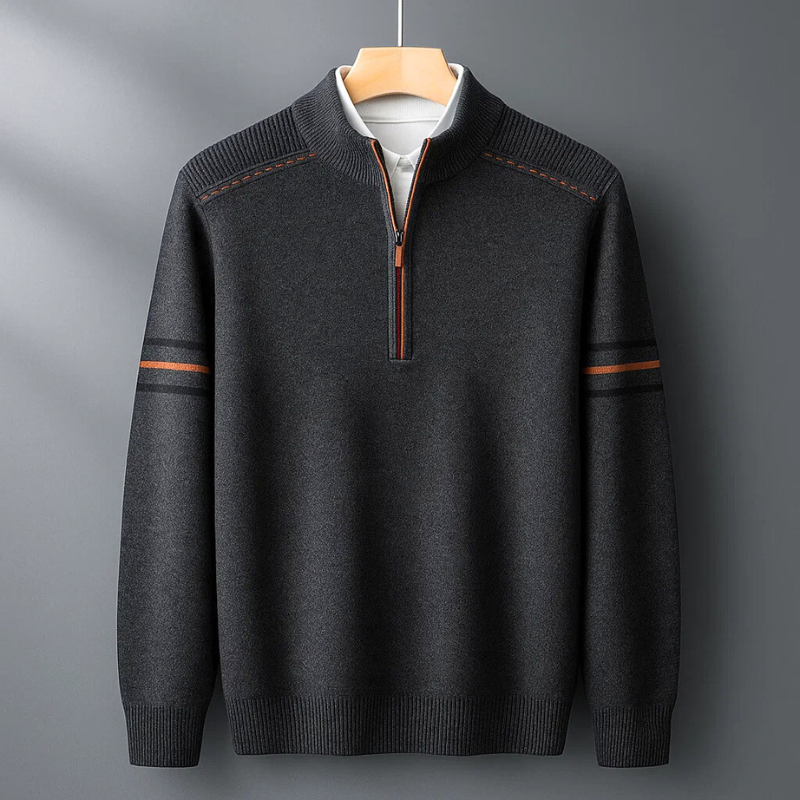Men's Merino Quarter-Zip Jumper – Soft Wool Knit Sweater