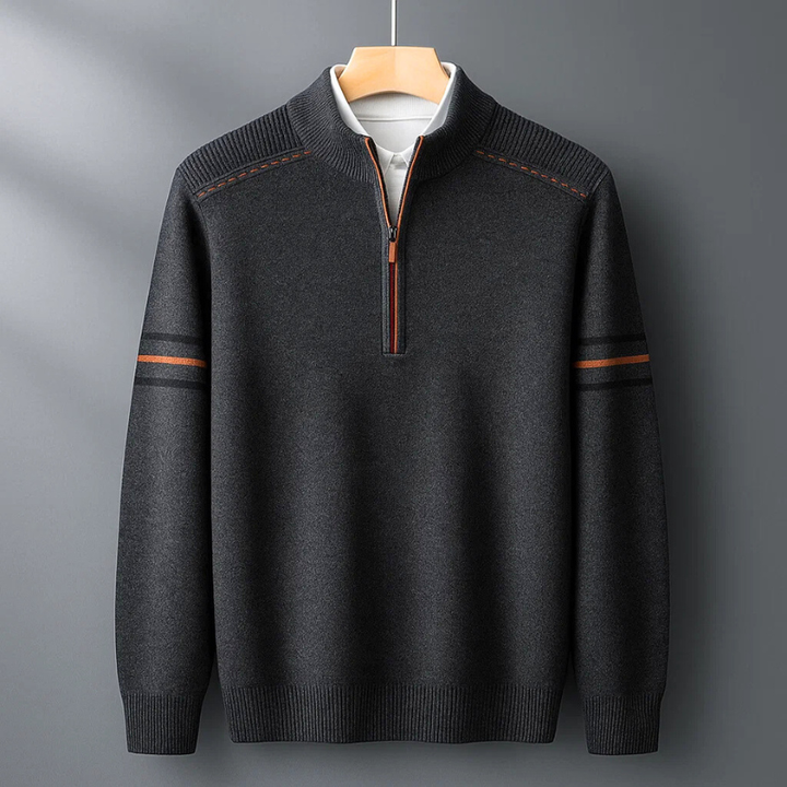 Men's Merino Quarter-Zip Jumper – Soft Wool Knit Sweater