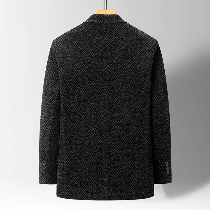 Men's Wool Coat – Faux-Fur Lined Tailored Winter Coat
