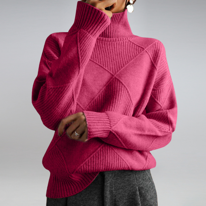 Women's Mara Luxe Textured Winter Sweater - Effortless Cold Day