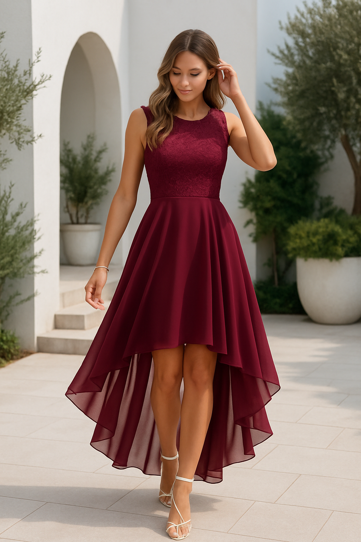 Women's Kaitlyn High-Low Elegant Dress – Wedding Guest Ready