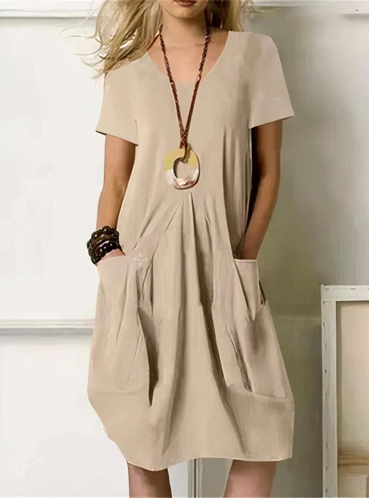 Women's Simple Casual Flow Dress - Everyday Comfort and Style